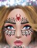 Spider Face Decoration Glitter Stickers