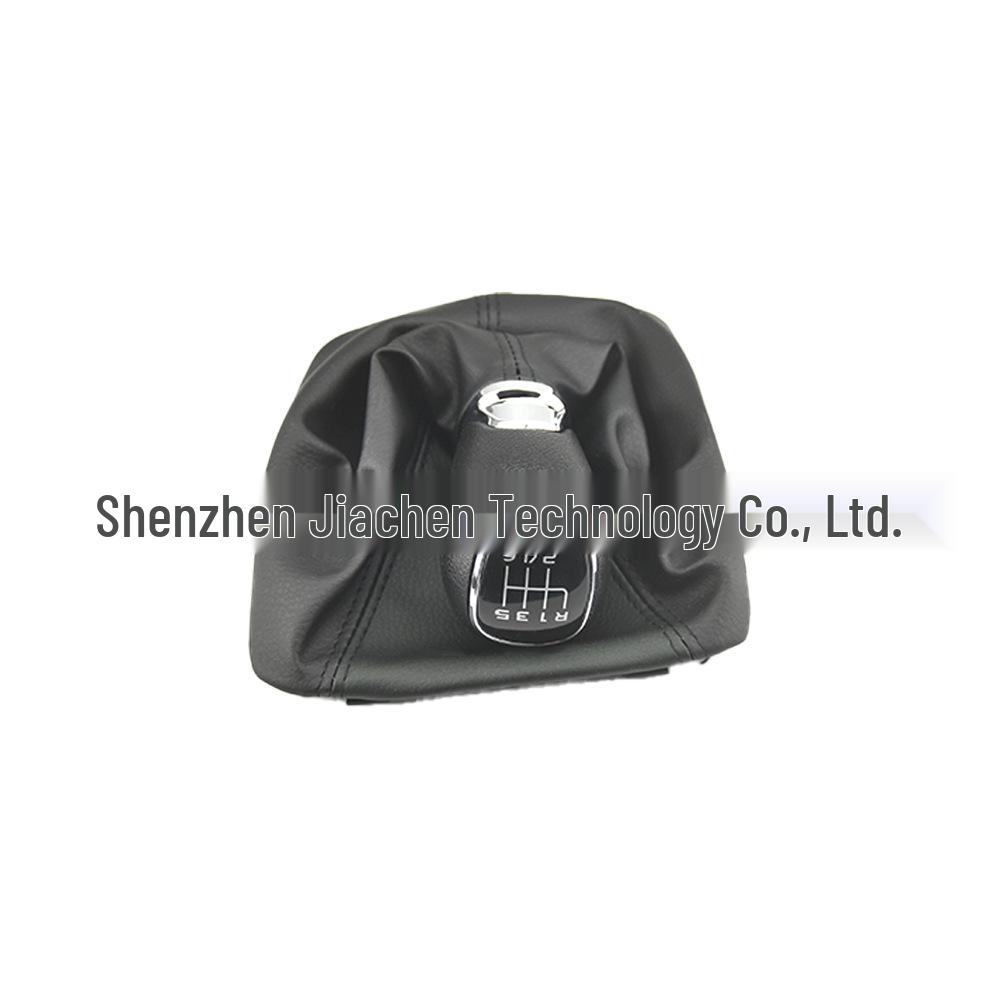 Gear Shift Knob with Chrome Lever and Leather Boot for Skoda Octavia A5 A6 (2004-2012)