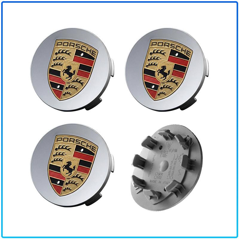 

4Pcs 65MM Car Emblem Wheel Center Hub Cap Covers Auto Rim Cover For Porsche 911 Cayenne Panamera Macan Boxster Carrera-GT 928 918-Spyder срібний