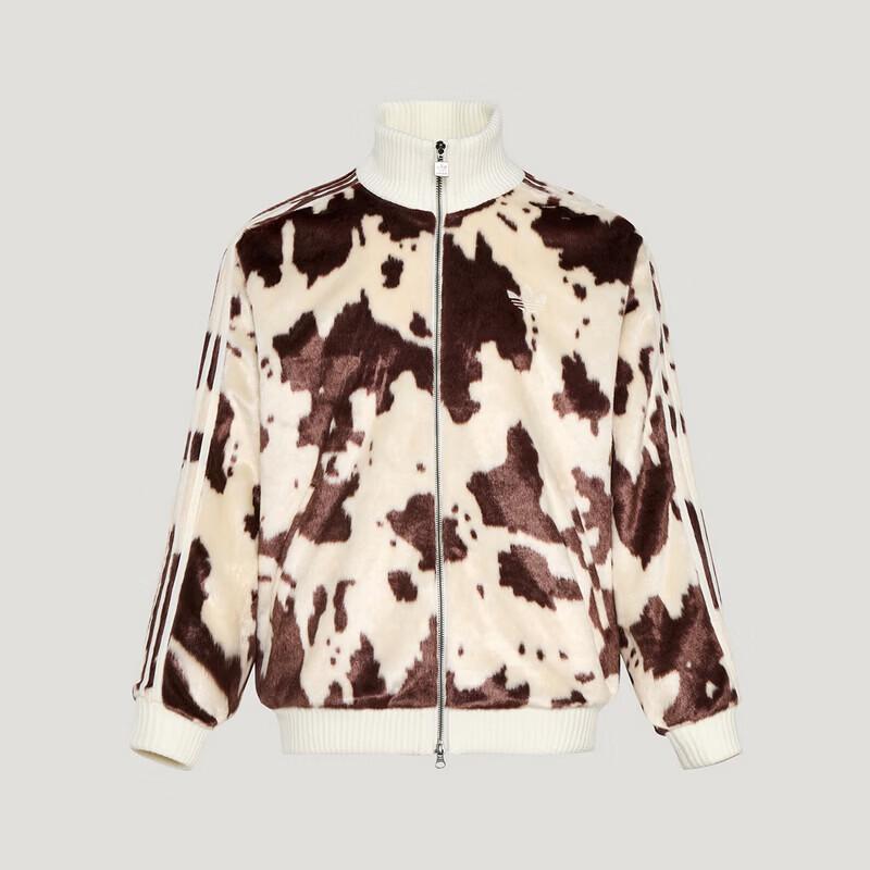 Adidas Originals Unisex Faux Fur Cow Print Loose Jacket KU9405 L