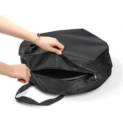 Cord Storage  , 16 Inch Cable Storage Carry Bag Double Zip Black Round Water Hose Storage Bag Cable Bag Cable   Bag With Carry Handle