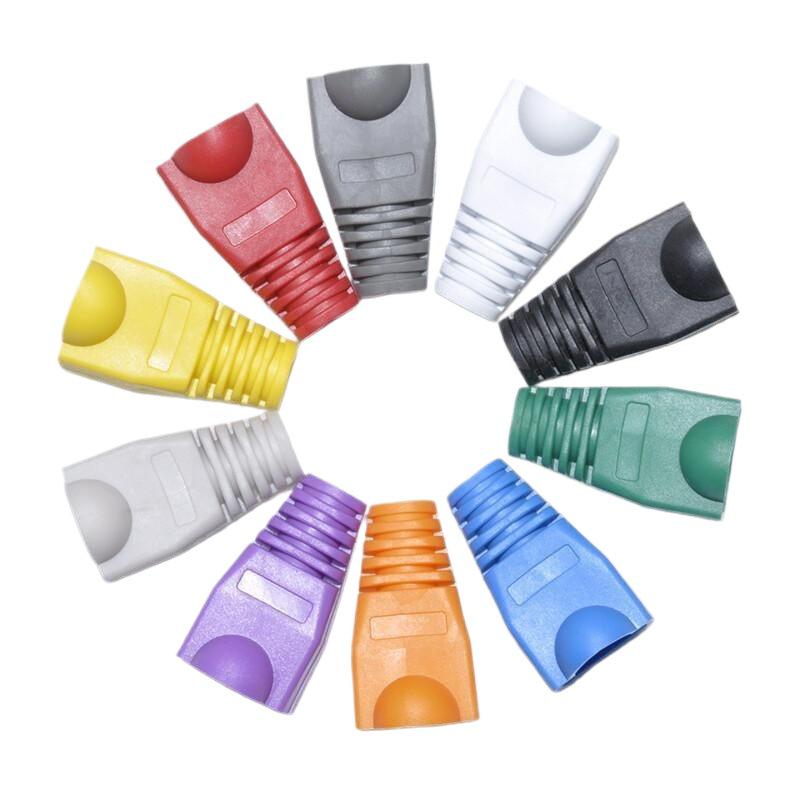 CNCOB Colorful Engineering-Grade RJ45 Cat5e Network Cable Crystal Head Protector 8P8C