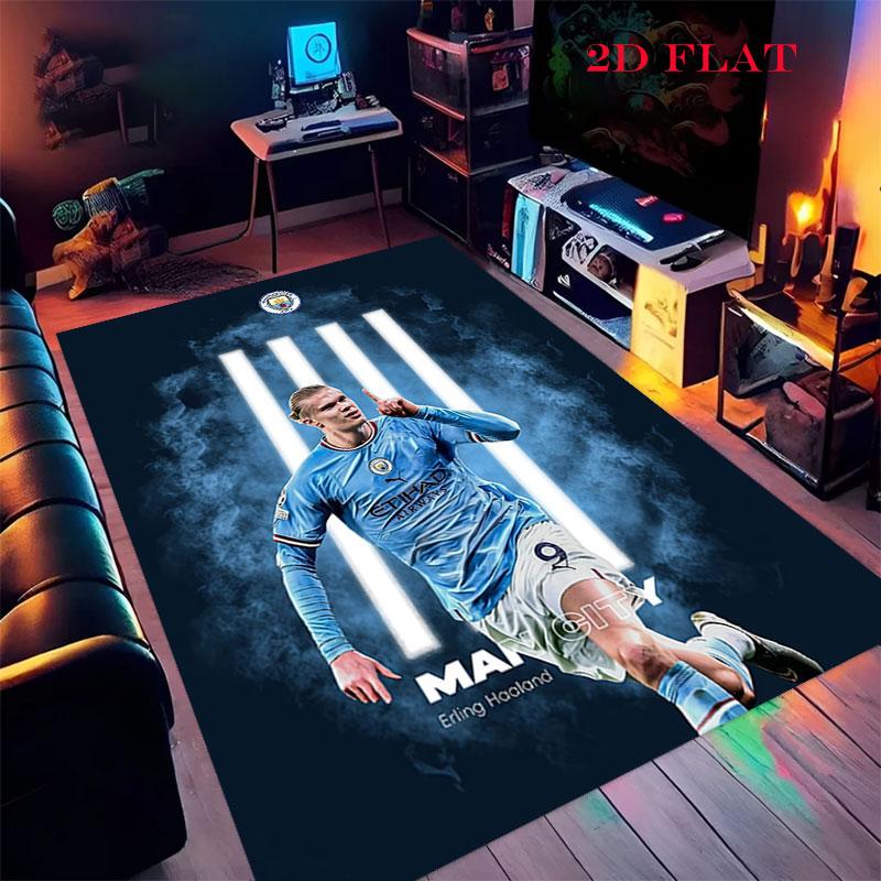 Haaland Football Carpet Rug for Living Room Bedroom Home Sofa Decoration,Kids Play Nonslip Floor Mat