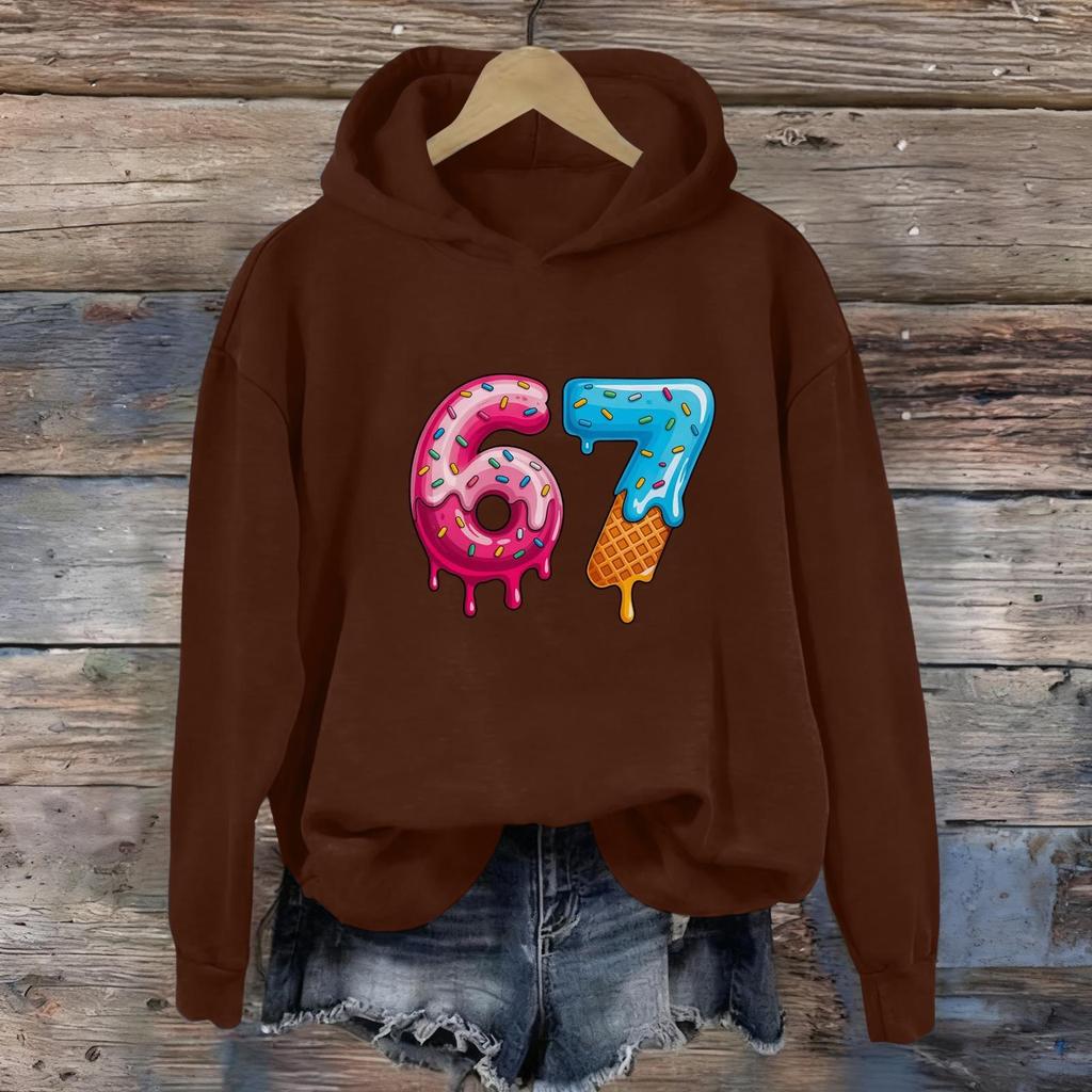 Women's Fashion Daily Versatile Casual Sweatshirts Long Sleeve Hooded Top Sweatshirts