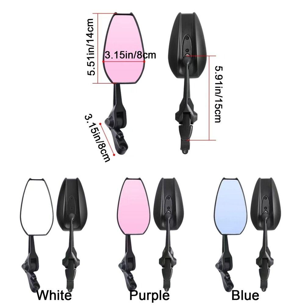 1 Pair Aluminum Zinc Zinc Alloy Motorcycle Rear View Mirror Angle Adjustable Handlebar Mirrors  for Scooter