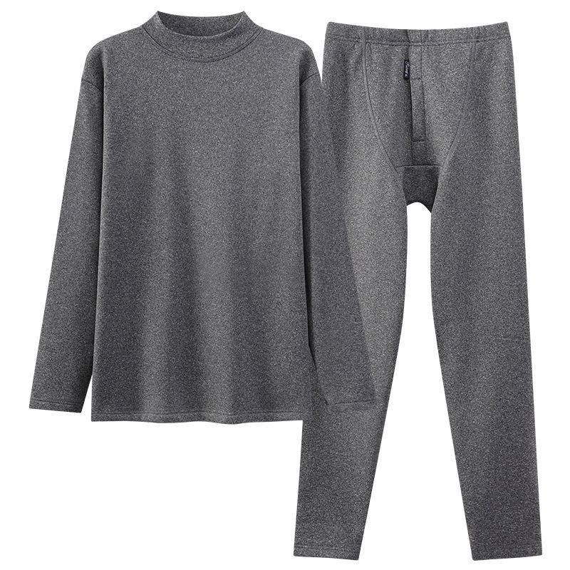 Lambswool-Enhanced Thermal Men's Base Layer Set – Thick, Plush, Cold-Proof Underwear for Autumn and Winter