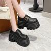 Fashion 10CM Autumn Women Chunky Nop-slip Sneakers Loafers High Heels Platform 2025 New Spring Hook-loop Casual Shoes Flats Woman