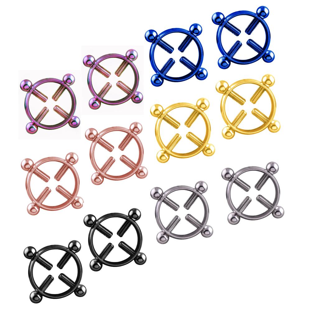 2Pcs Edelstahl Nicht Stechende Nippel Klemmen Ring Sexy Schmuck Dekoration Stimulieren G Punkt Schmerzlos Erwachsene Sex Spielzeug für