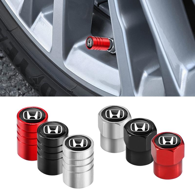 Car Tire Wheel Valve Caps Cover Suede Car Key Chain Ring Keychain For Honda Civic Fit Jazz Accord Pilot CRV Odyssey Passport HRV