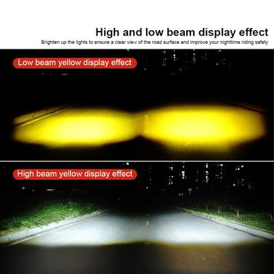 Lumière LED pour Moto Feux de Route Croisement Design Hibou Feux Stroboscopiques Spots Accessoires Scooter Double Couleur Lampe de Circulation Feu Antibrouillard Phare