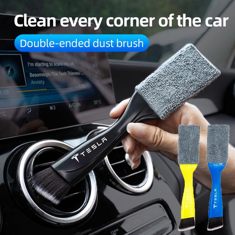 Ysdkf1 Car Air Outlet Cleaning Tool Dust Brush Car Accessories Key For Tesla Y X Model 3 S Roadster Juguete Coil Cybertruck Bonina Kit
