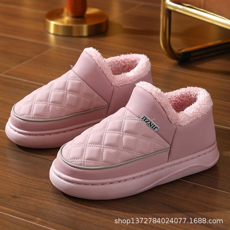 

Зимние теплые бархатные ботинки для снега, мужская плюшевая обувь для отдыха на открытом воздухе, устойчивая к скольжению, износостойкая повседневная обувь из хлопка 44-45