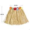 -Rock, Grass Skirt, Women's Bast Rock with Flowers, Skirts for Carnival, Costume Parties