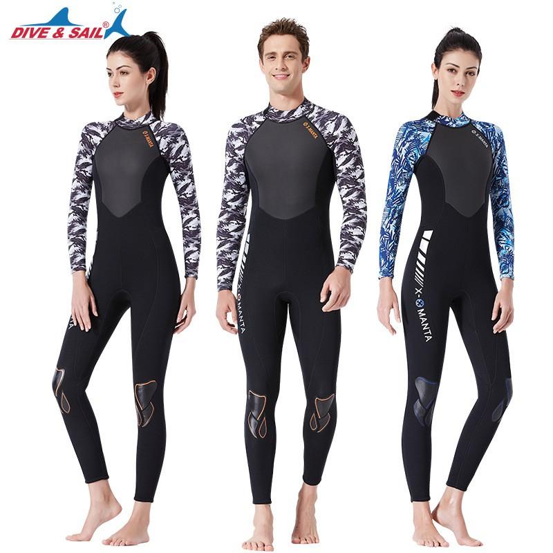 Diving Suit Men's 1.5mm One-piece Warm Snorkel Jellyfish Sunscreen Women's Outdoor Long-sleeved Swimsuit