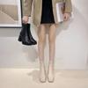 Zapatos nuevos de mujer: Botas individuales, Botas de punta redonda con aumento de altura, Botas de tacón alto, Botas de mujer, Botines