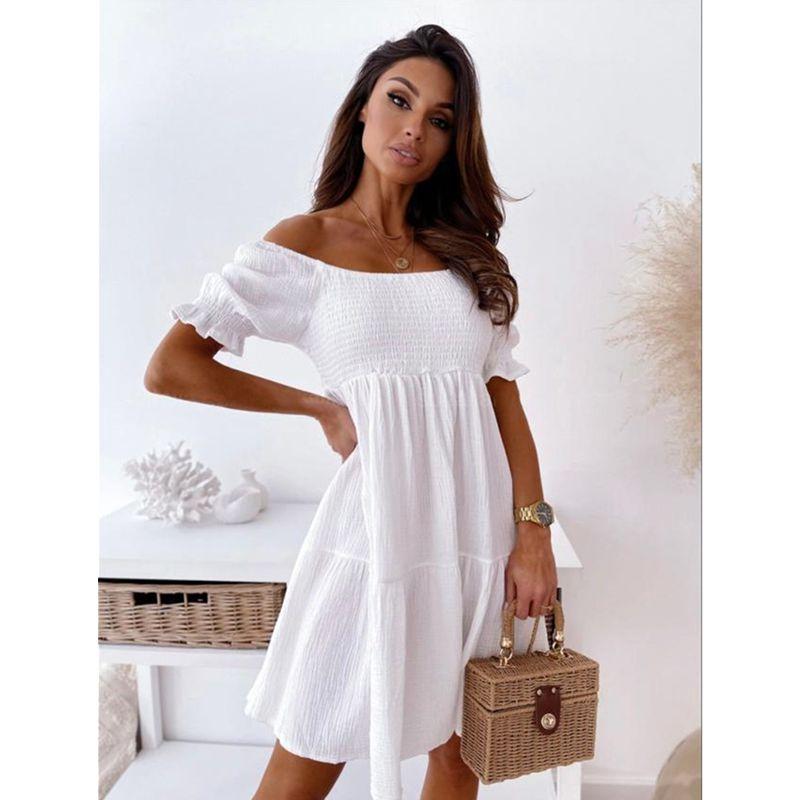 Summer Women Dresses Sexy off Shoulder Ladies Skirt Waist-Tight Skirt