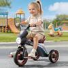 Kids' Tricycle with Balance, Steering Limiter, Anti-Slip & Rollover Features, Music, and Lights