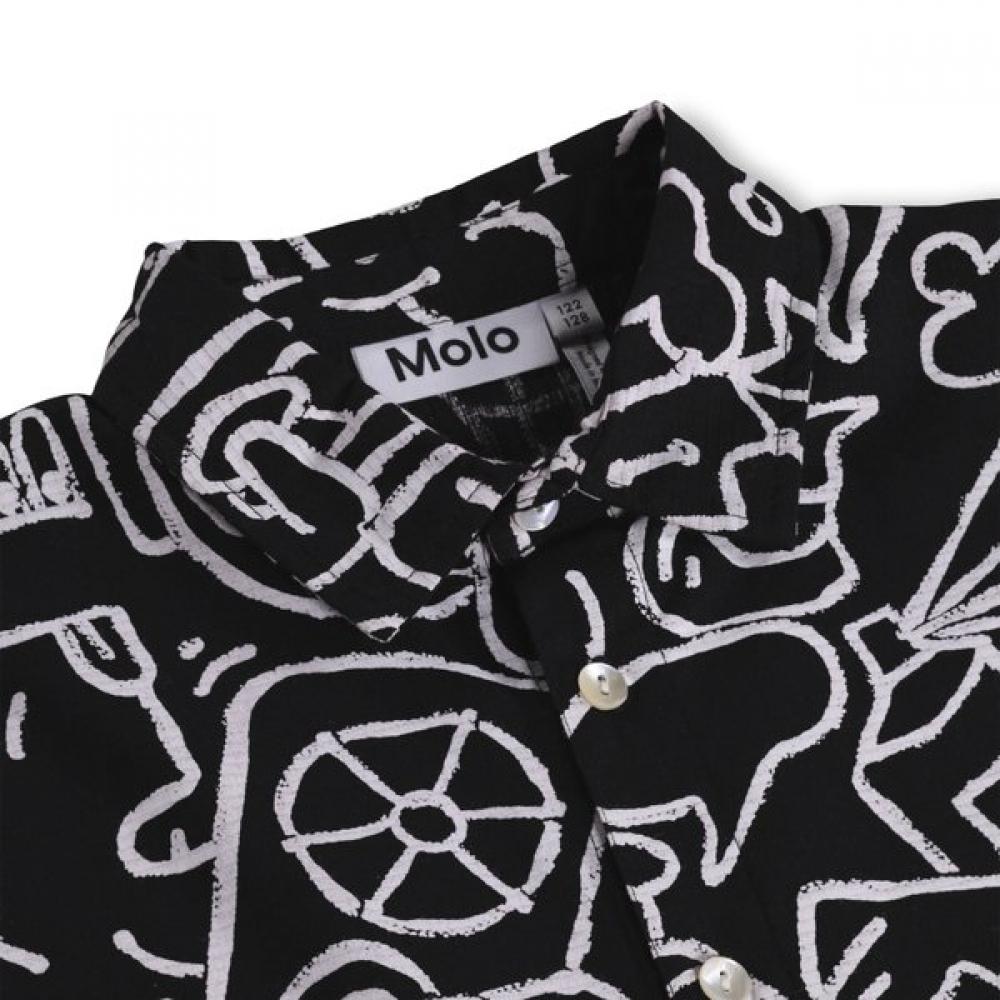 Molo [26ss] 3 8 Years Rich Art Oversize Shirt Akis9bl001