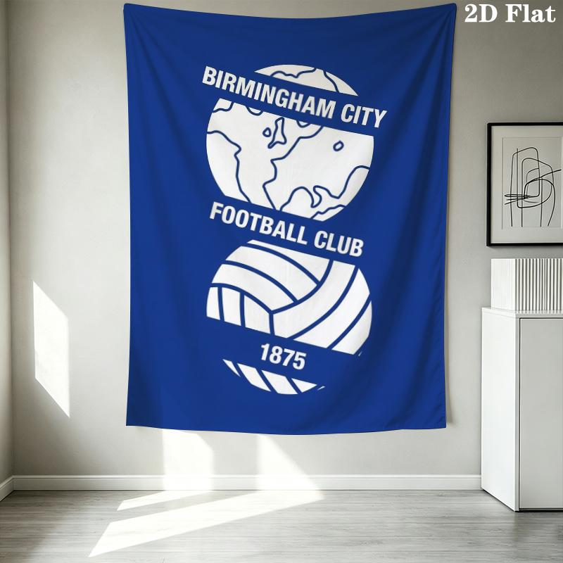 Birmingham City FC Wall Tapestry Aesthetic Wall Hanging Printed Fabric Blanket Decorative Tapestries for Bedroom Living Room Home Decor