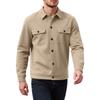 Men's Small Checkered Jacquard Knit Button Pocket Jacket, Spring and Autumn Warm Business Style Top
