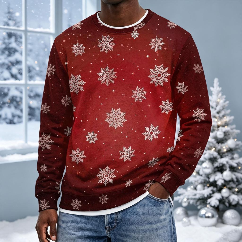 Sweat-shirt à col rond de Noël pour homme