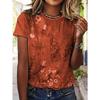 T-shirt Femme - Motif Floral Dentelle Vintage Graphique, Design Imprimé Rétro Élégant pour un Port Quotidien Décontracté