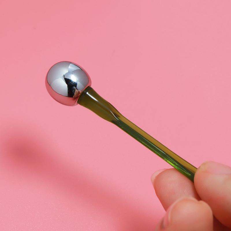 Bastão de massagem para os olhos, aplicador de creme para os olhos, espátula cosmética, colher facial antirrugas, ferramenta de cuidados com a pele fina de liga de ouro