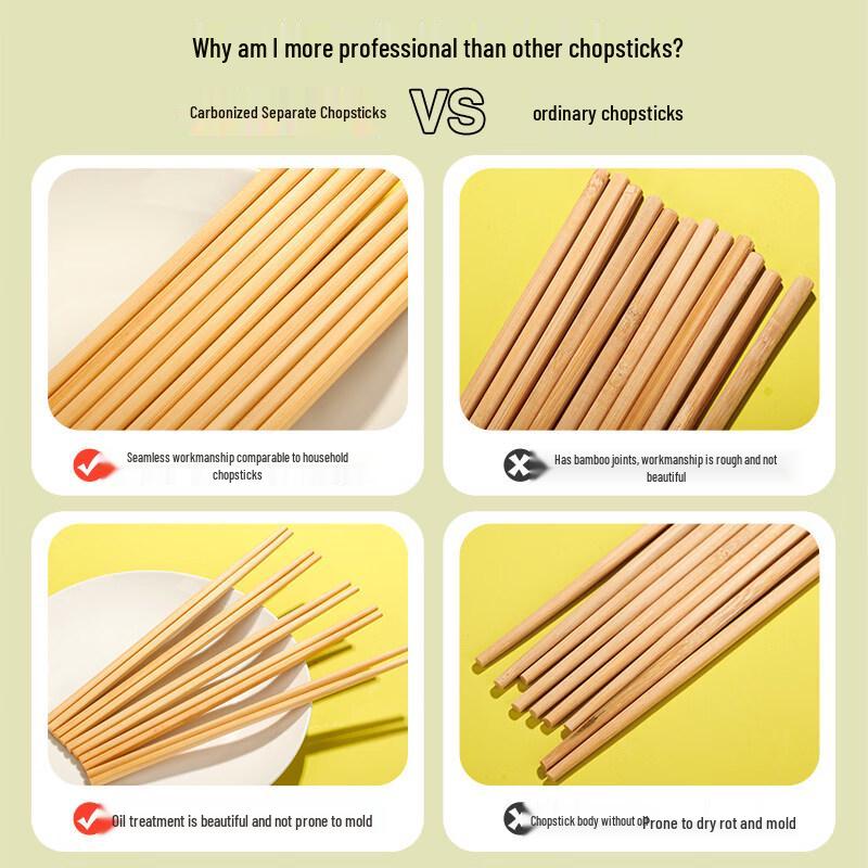 ZISIZ Bambus Einweg-Essstäbchen