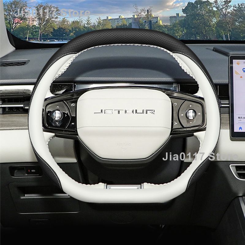 Leather Car Steering Wheel Cover For Jetour Dashing 2023-2025 Covers For Covers Auto interior jetour dashing Accessories 2025