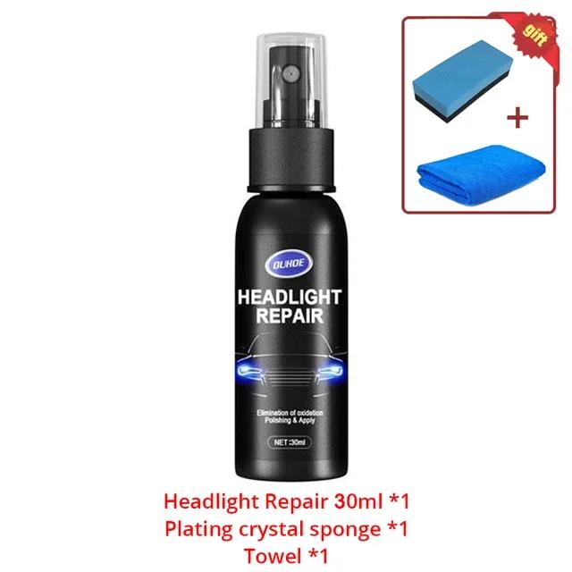 Car Headlight Repair Agent Scratch Remover Fluid Renewal Polish Liquid Kit Accessories Wash Auto Cleaning Care Refurbished Tools