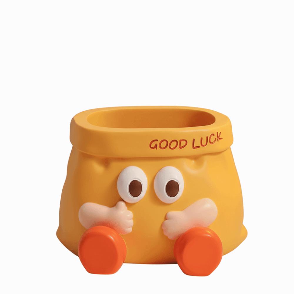 Cute Cartoon Desktop Storage Box Large Capacity Pen Holder Stationery Organizer Desktop Decoration жёлтый