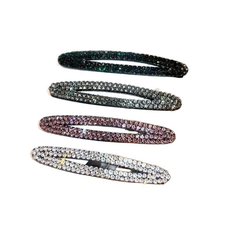 1/4pcs water diamond hair clip for bangs, bb clip for women's head accessories, temperament and versatile side clip