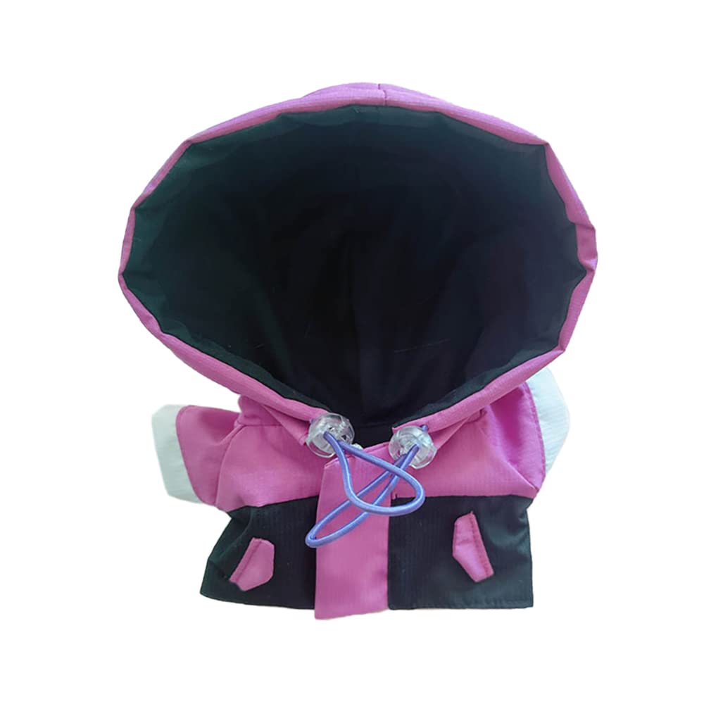 

niannyyhouse 20cm Plush Toy Clothes, Color-Blocking Punched Jacket, Coat, Hoodie, Cotton Doll Clothes (Purple+Black)