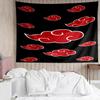 1PC Anime Red Clouds On Black Background K-pop music group Tapestry Accessories for Bedroom,Livingroom, dormitory Room Wall Decor Fan Birthday Gifts