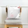 White Cushion Cover Pillow Sofa Decorative Pillowcase Cute Cartoon Animal Print