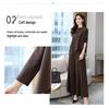 Autumn 2025 Women's Stylish Slimming Skirt-Pants Two-Piece Set - Casual Light Luxury Patchwork Design