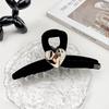Black Velvet Bow High-End Temperament Fashionable Shark Clip For Women