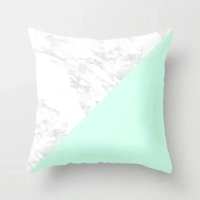 Marble Geometric Pattern Decorative 45*45cm Pillowcase Polyester Cushion Cover Throw Pillow Sofa Decoration Pillowcover