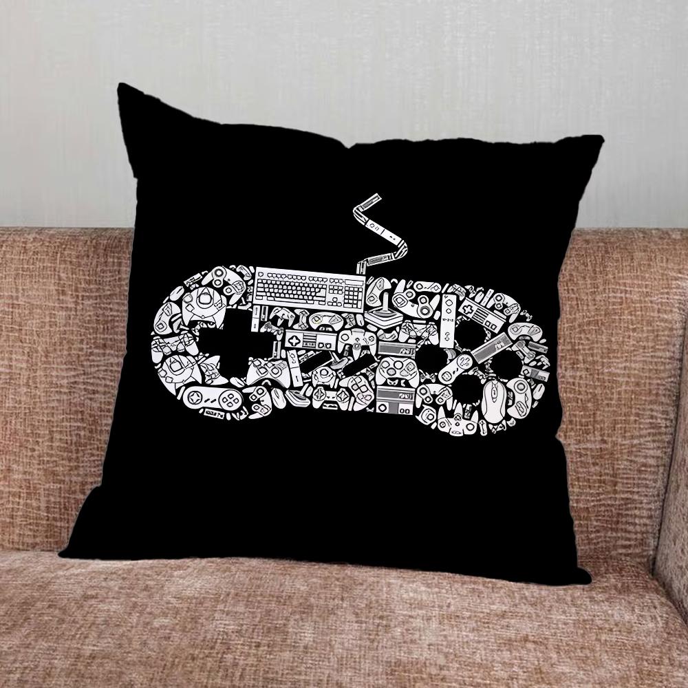 Console Gamepad Gamer Play Pillow Case For Home Bedroom Car Office Decoration Living Room Sofa Cushion Cover Suitable