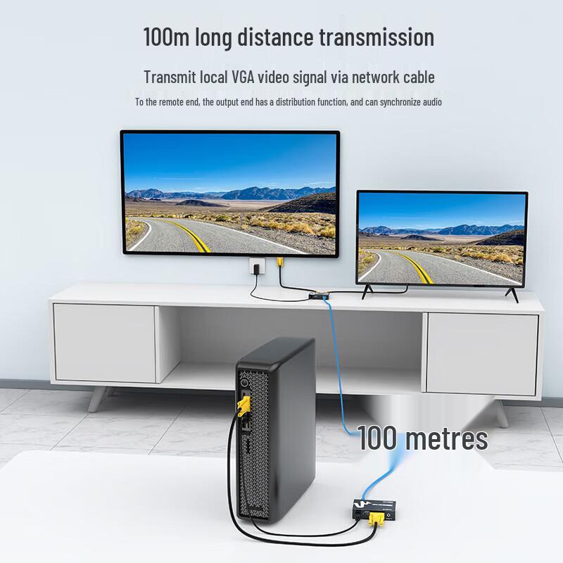 MT-viki 100m VGA to RJ45 Network Extender with Audio