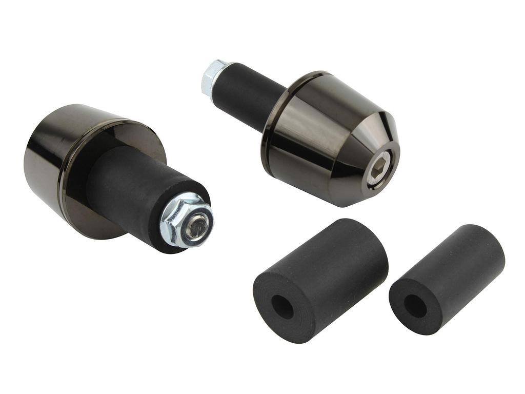 POSH FAITH Universal Solid Handlebar Ends Outer for and Black Part Number (29.5mm Diameter) 13-15mm 17-19mm Handlebars, Chrome, 031177-66-10