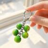 Chunky Beads Red Fruit Key Chain Realistic 3D Resin Key Ring Berry Bag Charm  Girls Kids