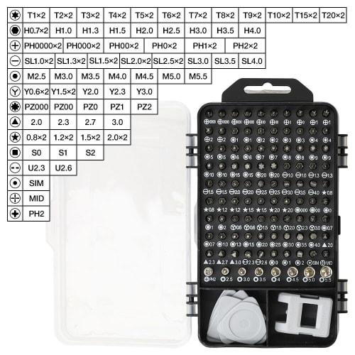 GSON Precision Screwdriver Set, 115-in-1 with 98 Bits, Multifunctional Torx Driver, Magnetic Screwdriver, Non-Slip Handle, Special Screwdriver, Screwd