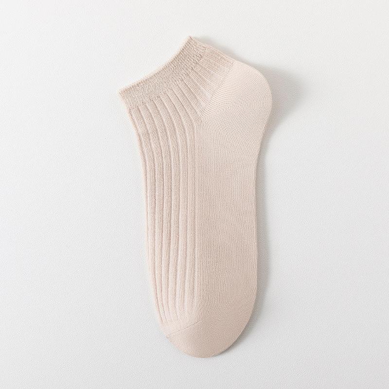 

Женские летние тонкие дезодорирующие влагоотводящие антибактериальные дышащие однотонные спортивные носки 1 pair абрикосовый