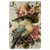 Vintage Metal Tin Sign Bird Wall Art Decor for Bar Garage