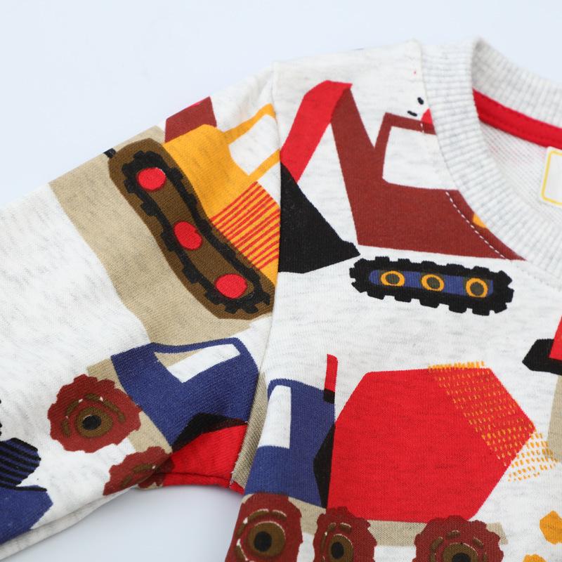 Boys' Autumn Round Neck Long Sleeve Sweatshirt - European & American Style for Kids