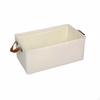 Linen Storage Box, Large Capacity Organizer Bin, Open Top, Drawer Design, Portable Handle, Home