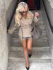 2025 Autumn/Winter Women's Elegant V-neck Tie-up Trench Coat Set