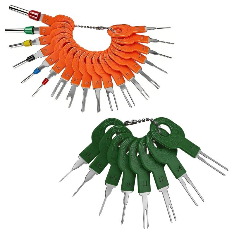 Terminal Pin Removal Tool Professional 59pcs Terminal Extractor Kit With Metal Plastic Construction For Vehicle Wiring