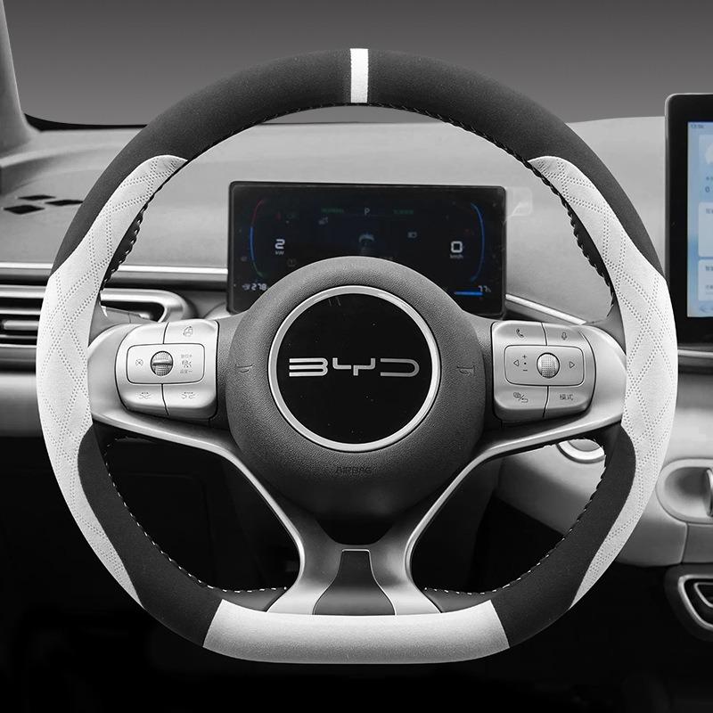 Car Steering Wheel Cover Wrap for BYD DOLPHIN MINI Braid On Steering-Wheel Cover Holder Handbar Protector Auto Cute Accessories